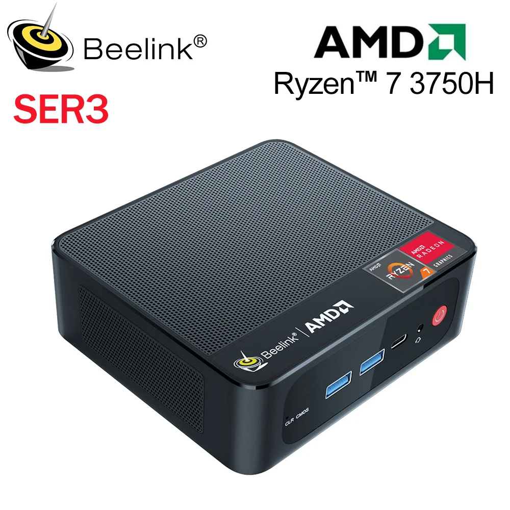 

Мини-ПК Beelink SER3 R7 AMD Ryzen 7 3750H Windows 11 DDR4 8 ГБ SSD 256 ГБ Wifi5 4K Dual HD 1000M настольный мини-компьютер