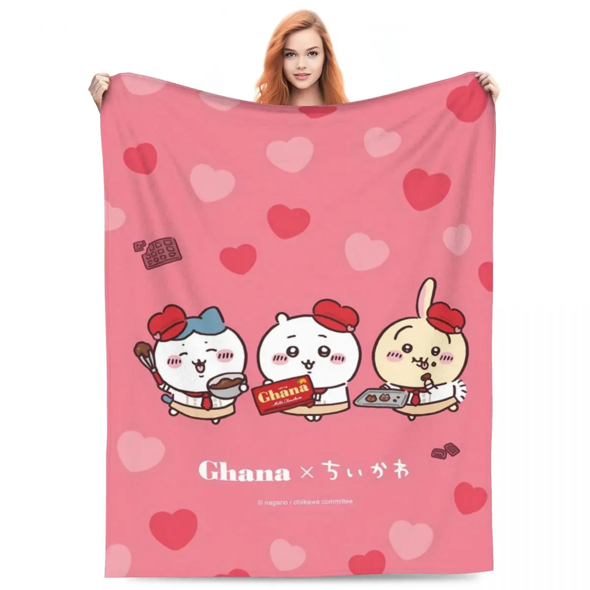 Одеяла Chiikawa декоративное фланелевое одеяло для дивана кровати теплый мягкий