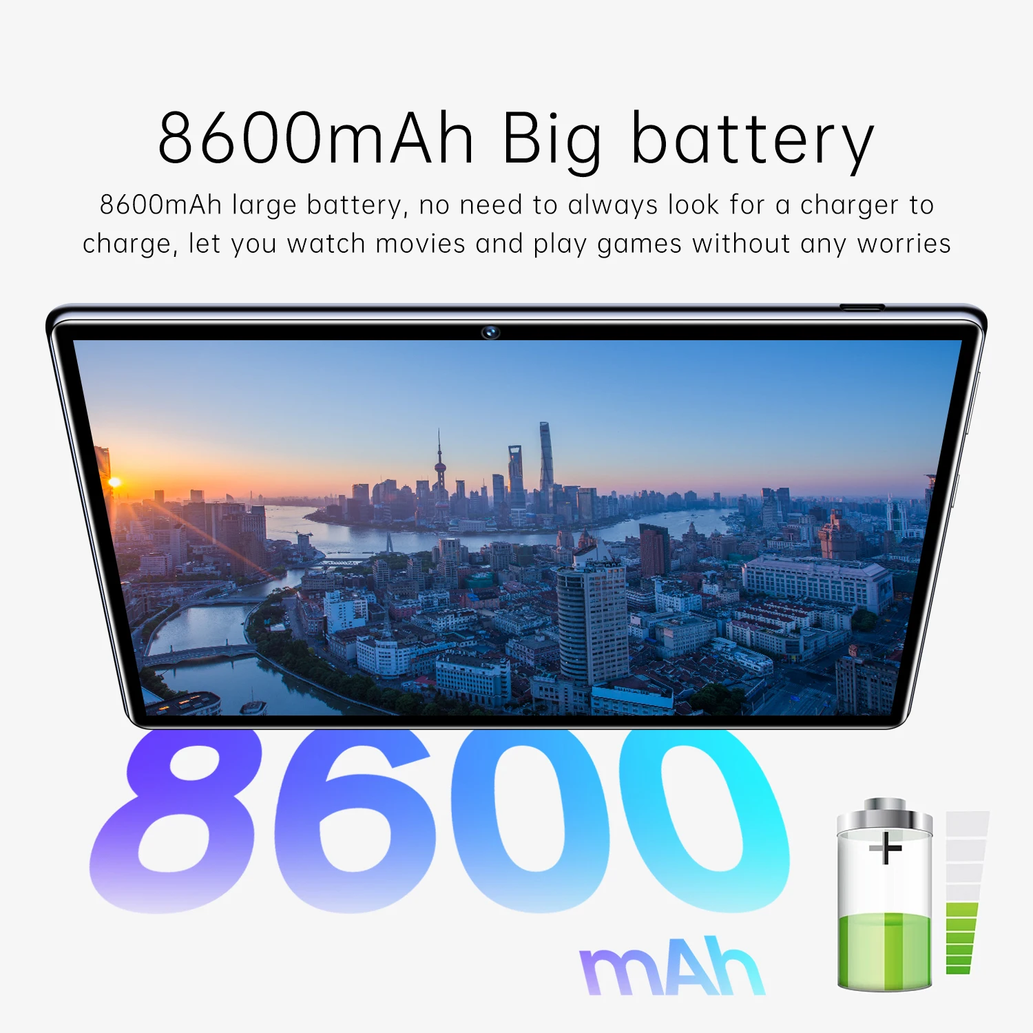 Планшет Android 12 8 дюймов H960 24 + 48 Мп Google Play 10 ядер 8600 мАч Wi-Fi 6 ГБ 128 2022 Новые планшеты
