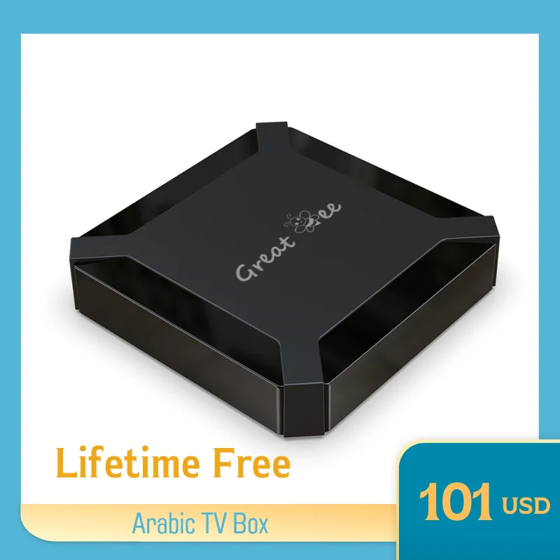 

Great Bee Android 10 Arabic TV Subscriptio Free For Life 4K Set Top Box Arab TV Boxes for IPTV with Hot Arab Ch-annels