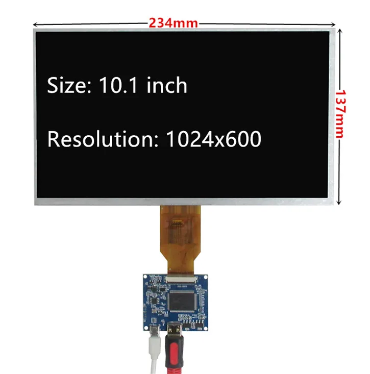 10 1 дюймовый 1024*600 ЖК-экран для Lattepanda Raspberry Pi Monitor RTD2660 плата управления драйвером Mini