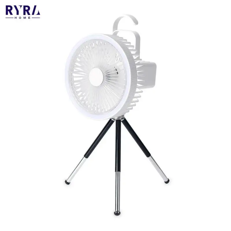 

Mini Portable Ceiling Fan Remote Control Floor Table Air Cooler 360° Rotation 3-speed Wind Wireless For Camping Home Night Light