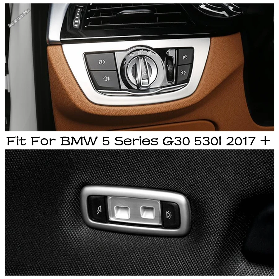 

Head Light Headlight Control Frame / Reading Lamp Decoration Cover Trim For BMW 5 Series G30 530I 2017-2023 Interior Accessories