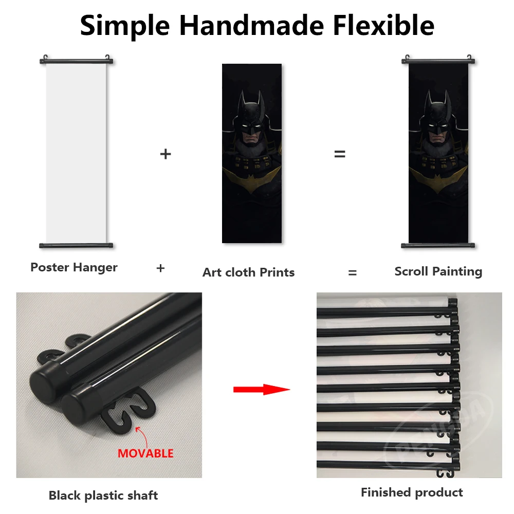 Настенная картина для украшения дома из пластика Бэтмен Висячие свитки