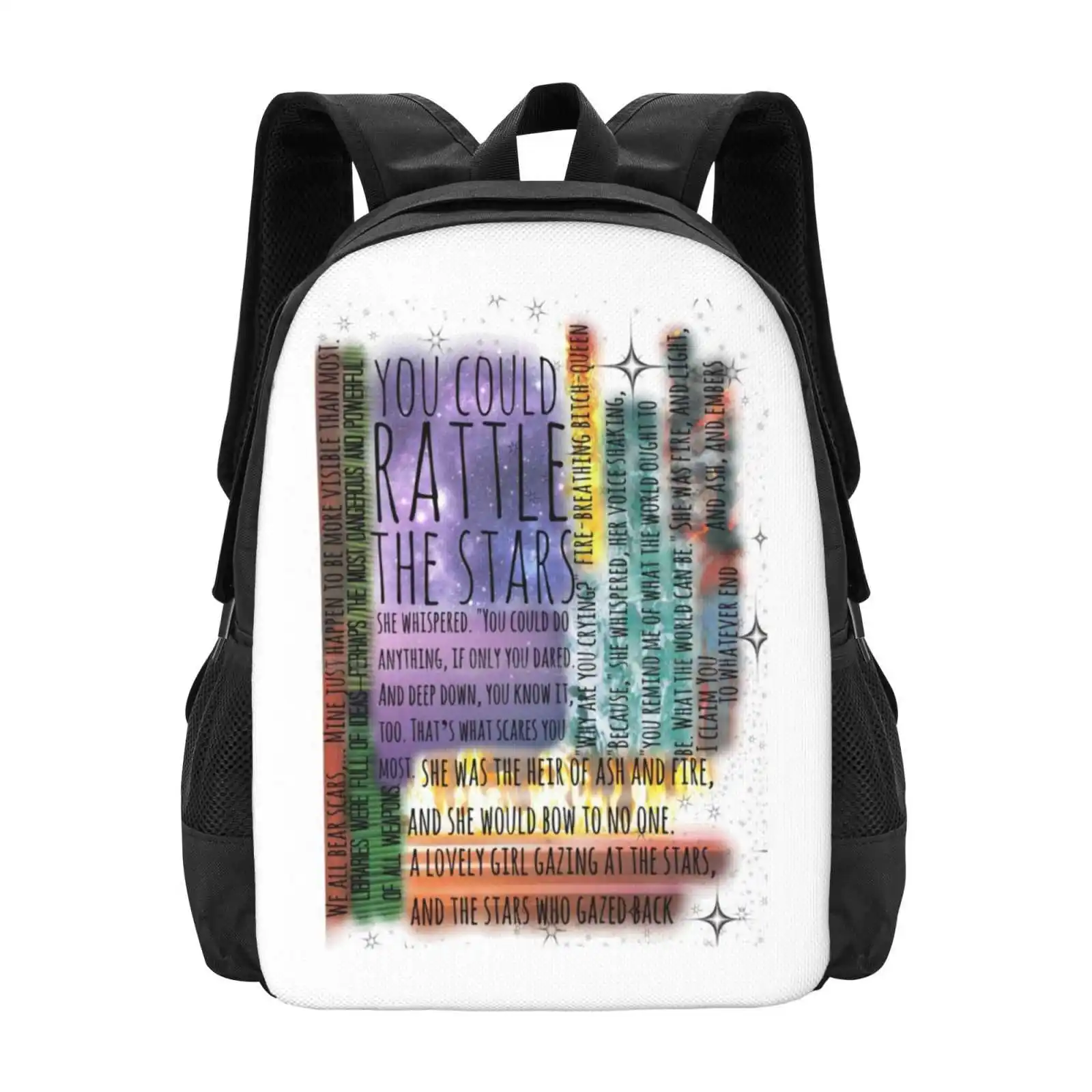 

Throne Of Glass Quotes Pattern Design Bagpack School Bags Books Art Quote Design