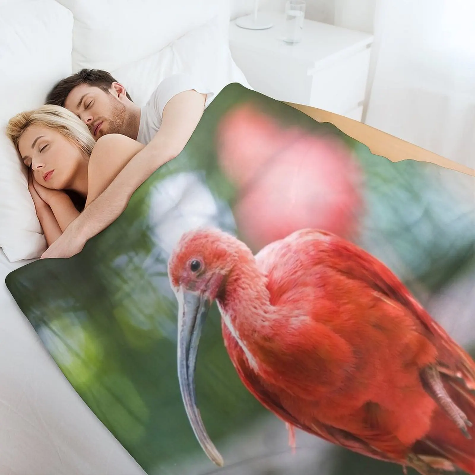 Тропическое алый Ибис пледы одеяла украшения для диванов плед на диван