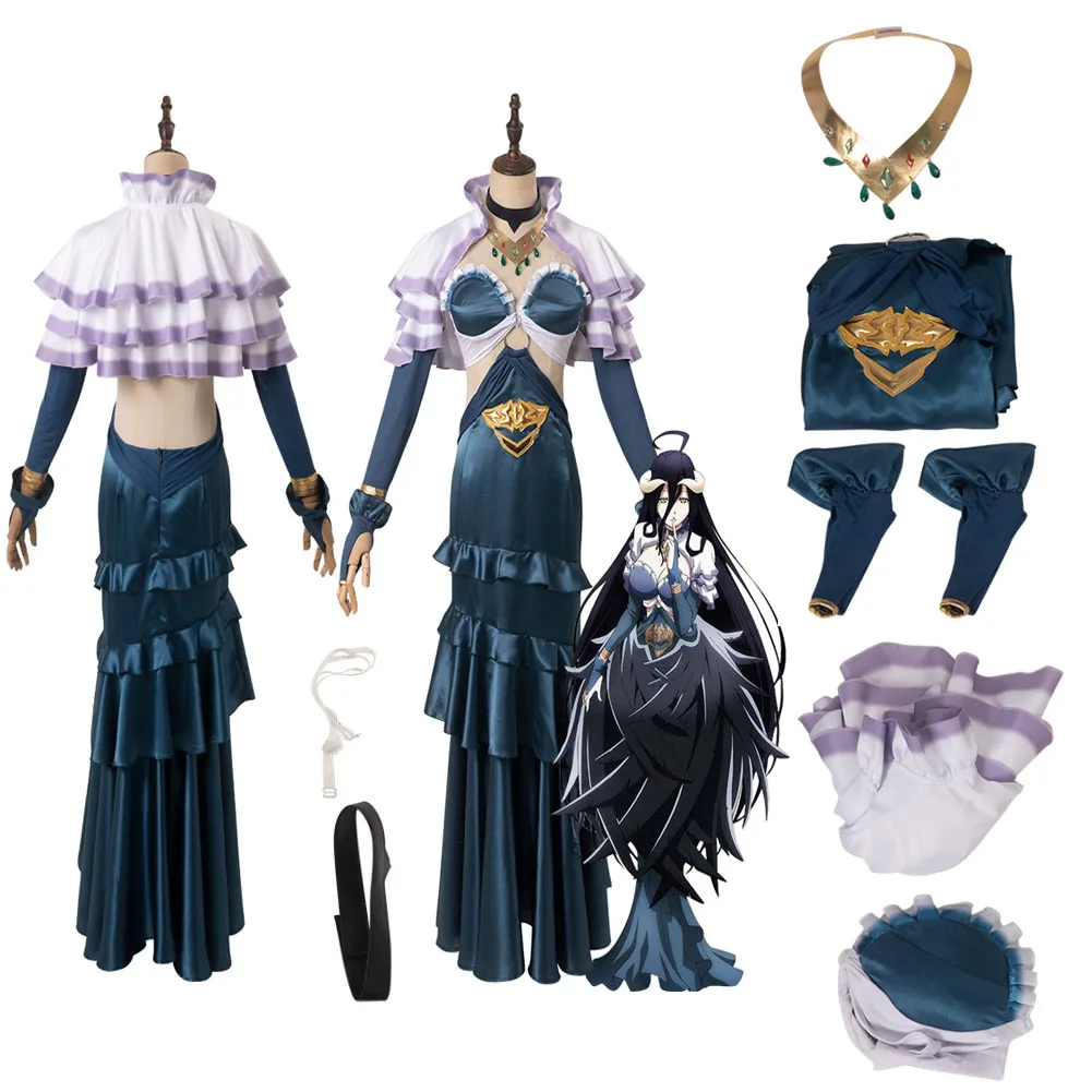 

Костюм для косплея OVERLORD IV albedo, женская накидка-труба, женский наряд на Хэллоуин, карнавал, фотомаскировка, костюм для женщин и взрослых