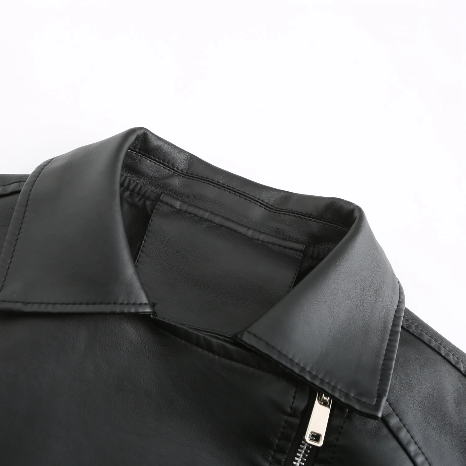 Kenntrice Women PU Leather Jacket 2022 Asymmetric Zip Leather Jackets Outerwear Short Spring Streetwear Female Fashion Slim Coat