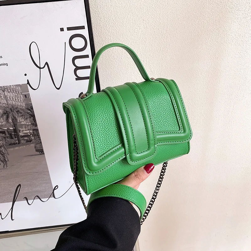 2022 New Fashion Women Bag Lychee Pattern Handbag For Women Designer Bags Luxury Brand Women Bag Women's Solid Color Casual Bag