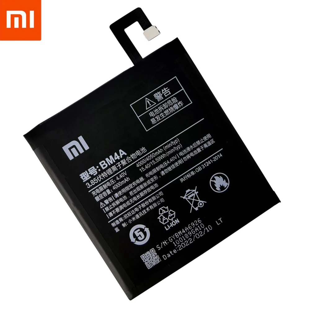 100% Оригинальный резервный новый аккумулятор BM4A 4000 мАч для Xiaomi Hongmi Pro Аккумулятор