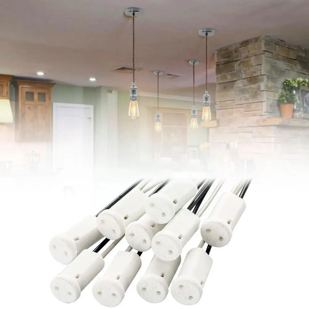 

10pcs G4 Lamp Holder Socket Plug Special Ceramic G4 Hold Wire Connector For Lamp Holder Pottery And Porcelain Base Soc N6v5