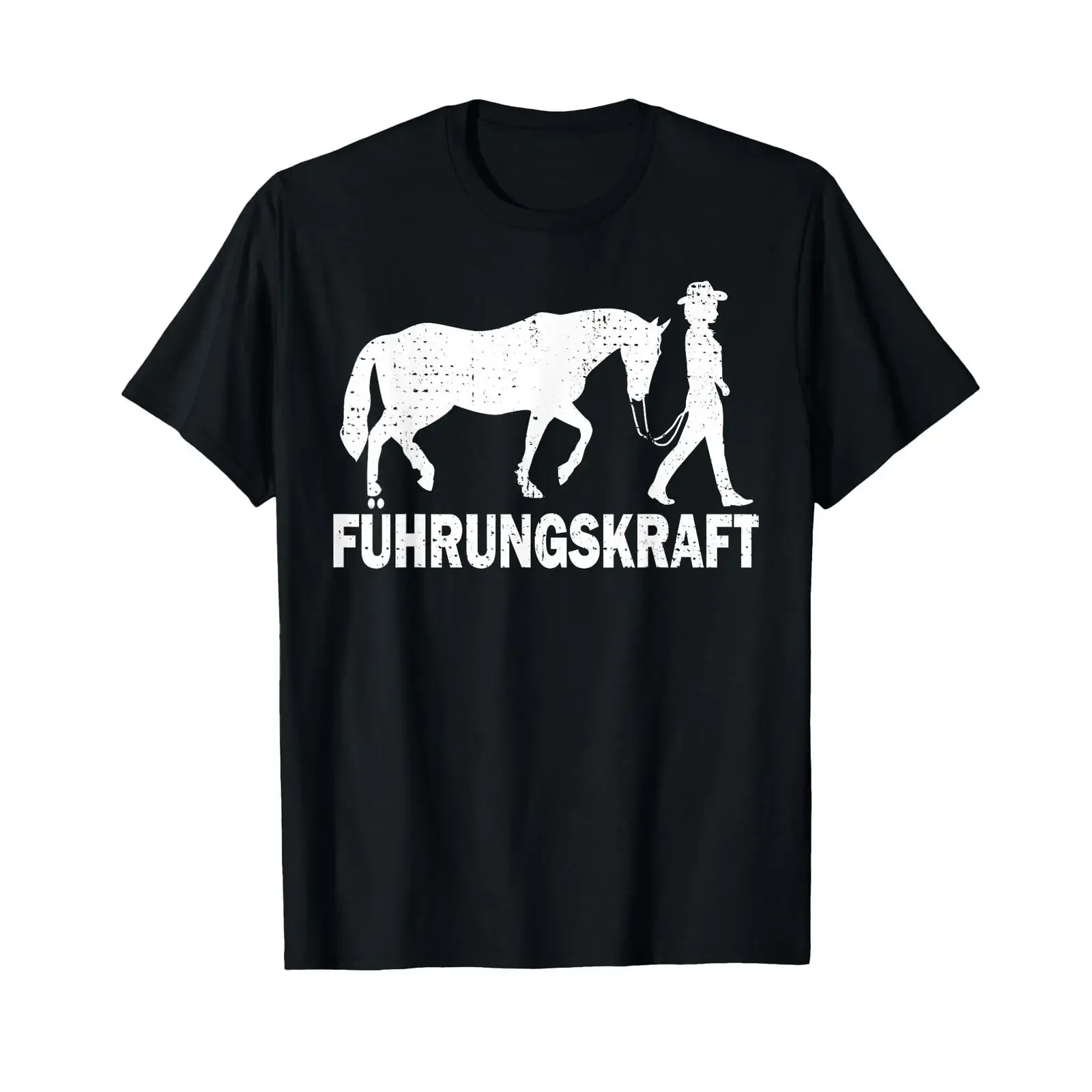 Фото Футболка Führungskraft Reiter amp Reiterin, черная, винтажная, модная, мягкая, эластичная, удобная, для повседневной носки. №1