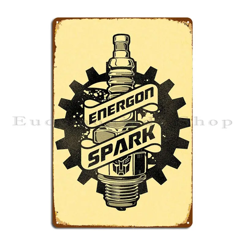 Energon Spark Metal Sign Rusty Party Cinema Designs Living Room Tin Sign Poster