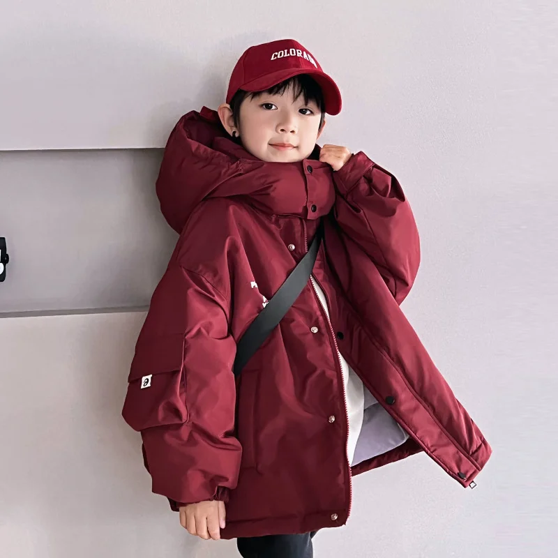 Пуховик для мальчиков из хлопка ветрозащитная верхняя одежда отправка мешков