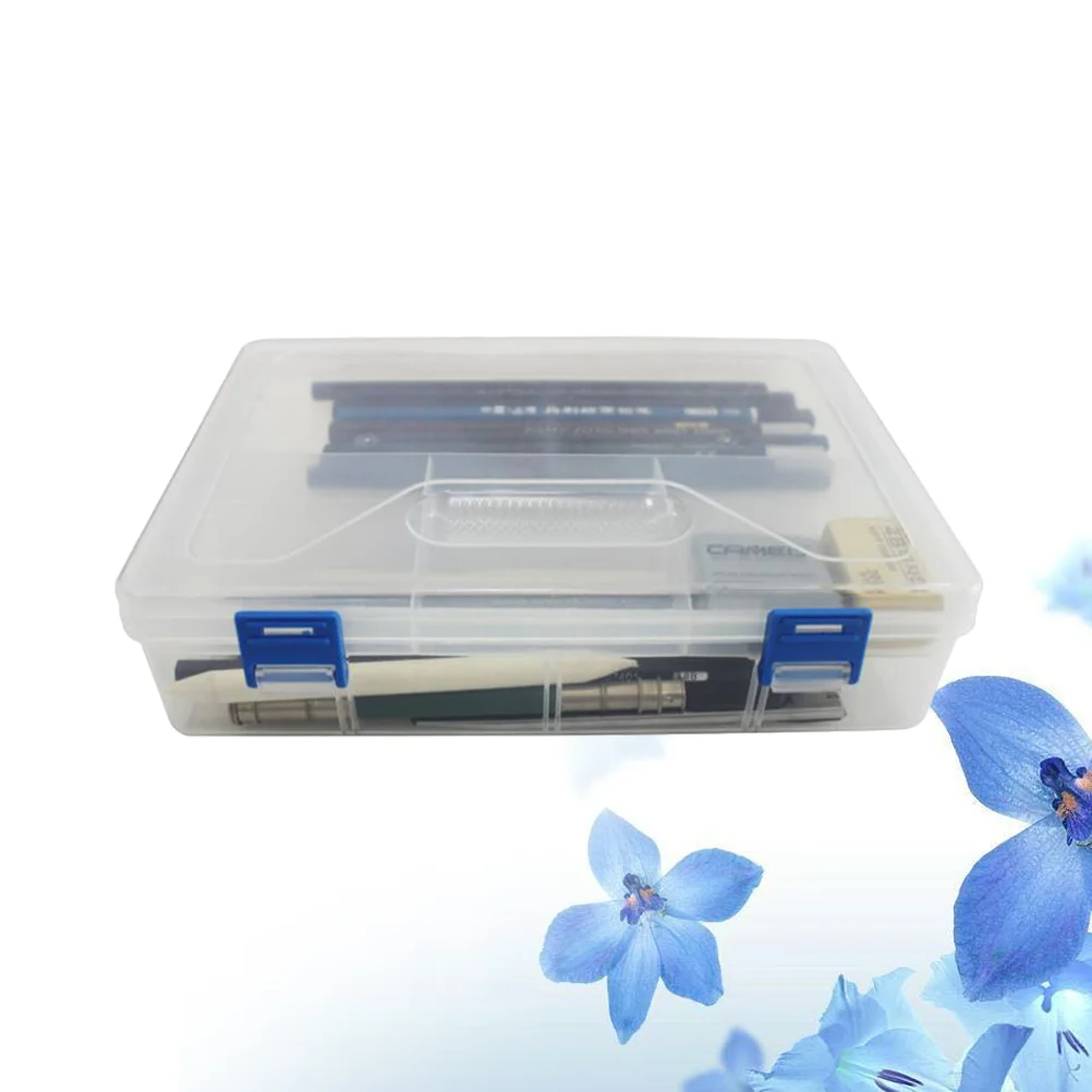 

1pc Box Double-layer Practical Durable Large Transparent Case for Kids