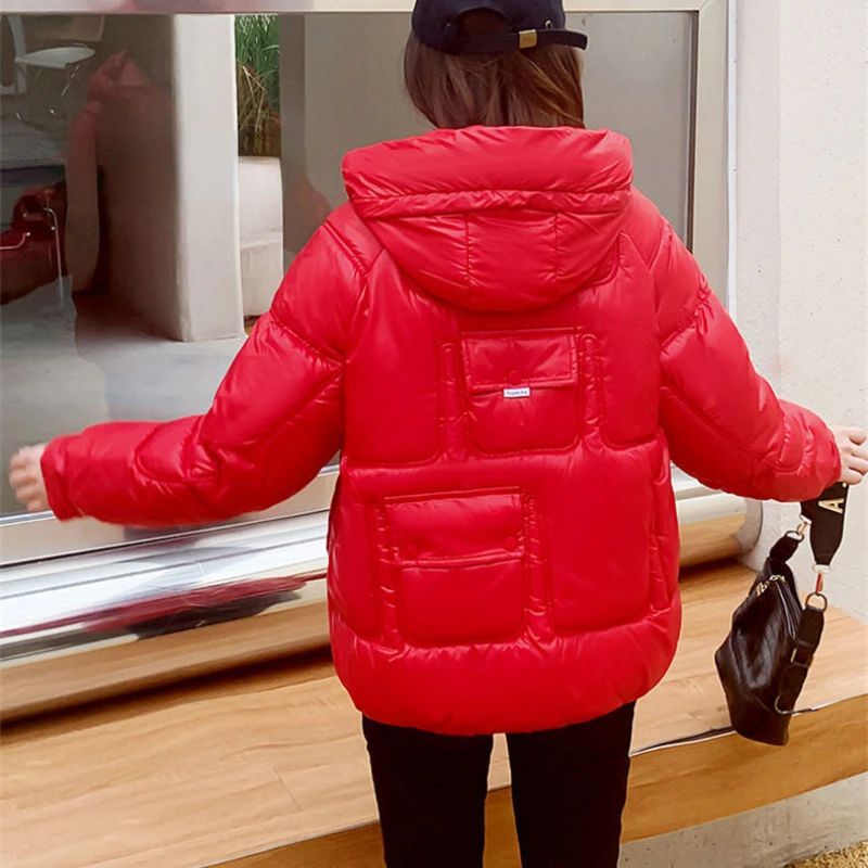 Winter Coats Hooded Long Sleeve Puffer Jacket Women's Cold Coat Parkas Super Hot Coats Cotton Jacket Korean Fashion Tops