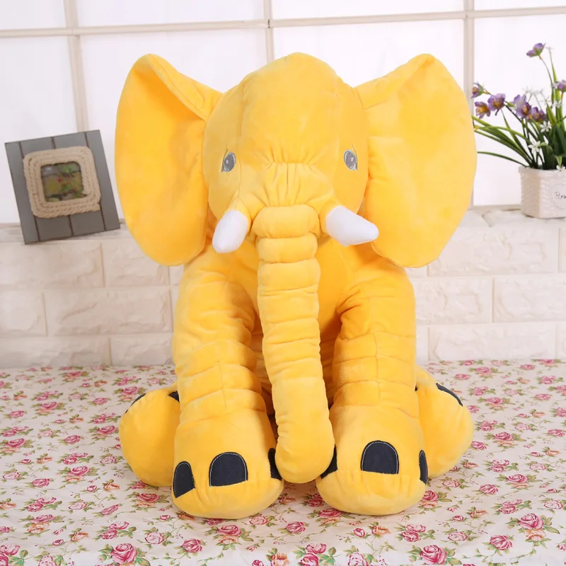

40cm/60cm Large Baby Plush Elephant Pillow Toy Kids Sleeping Back Cushion Cute Stuffed Elephant Baby Accompany Doll Xmas Gift
