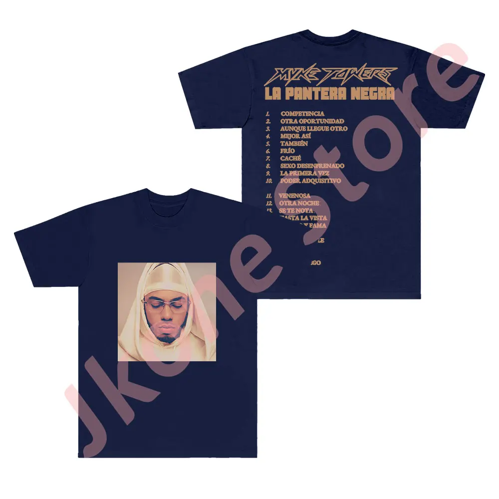 Футболки с обложкой альбома Myke Towers 2024 футболка Tour Merch косплей женская и мужская
