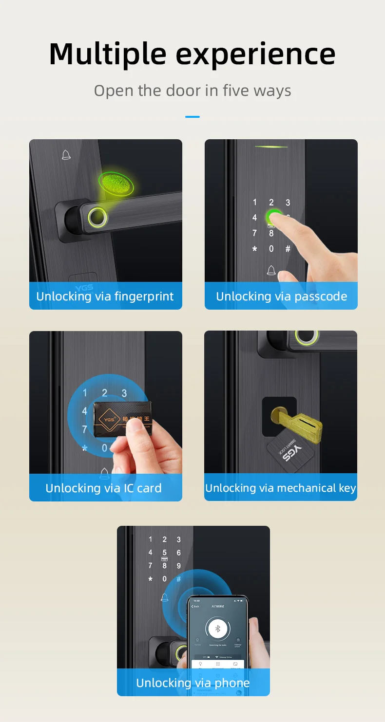 The Most Popular Good Quality Anti-Theft Front Door Finger Sensor Lock enlarge