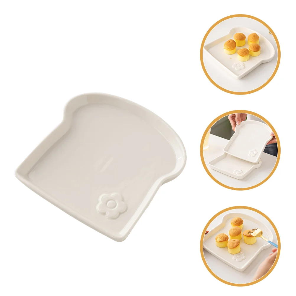 

Breakfast Tray Dessert Plate Household Food Multi-function Ceramics Modern Plates Hotel Salad Snacks Serving Child Oven Safe