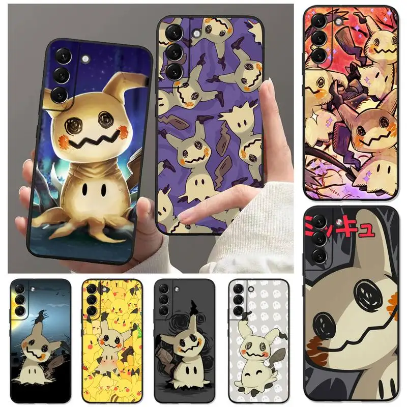 Купи Pokemon Cartoon Mimikyu Phone Case for Samsung Galaxy S22 S21 Ultra S20 FE S10 S9 Plus 5G lite 2020 Soft Funda Cover за 120 рублей в магазине AliExpress