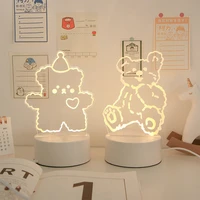 bedroom decor cute pet astronaut acrylic sheet 3d night light children birthday gifts usb plug in led table lamp oranment