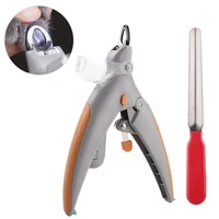 pet nail clipper scissors dog grooming professional pet dog cat nail toe claw scissors led light dog nail grinder pet supplies