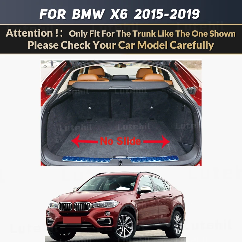 Фото Для BMW X6 F16 2015-2019 18 17 16 автомобильный коврик в багажник, коврик для багажника, коврик для багажника, аксессуары для интерьера, автозапчасть №2