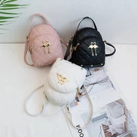 mini backpack for women cute swan hanging embroidery small backpack purse girls leather bookbag ladies satchel bags