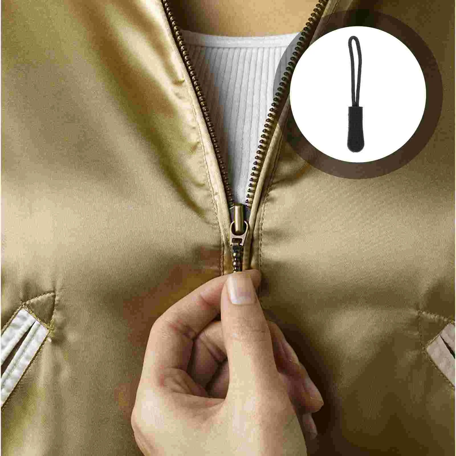 

Zipper Drawstring Tag Cord DIY Garment Heads Pull Replacement Multipurpose Puller Luggage Wire Tags