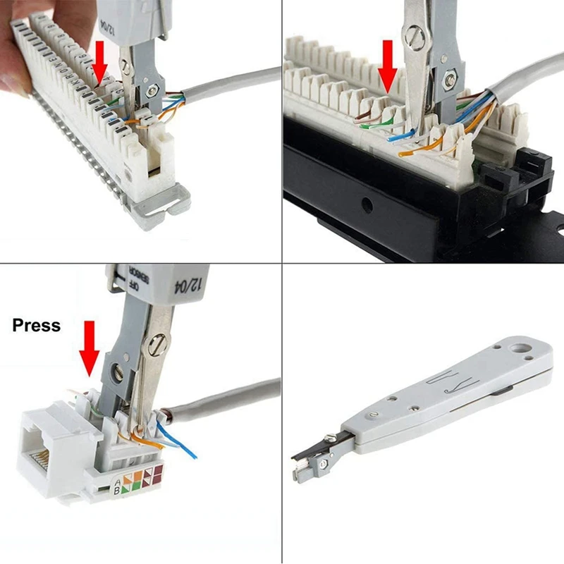 6X инструмент для удаления отверстий IDC RJ45 RJ11 Cat5e Cat6 Сетевой телефонный кабель