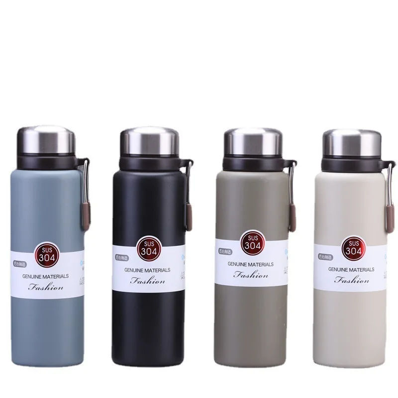 600/800/1000ml Portable Vacuum Flask Thermo Stainless Steel Cup Insulated Mug Thermo Bottle Outdoor Business Office Drinkware