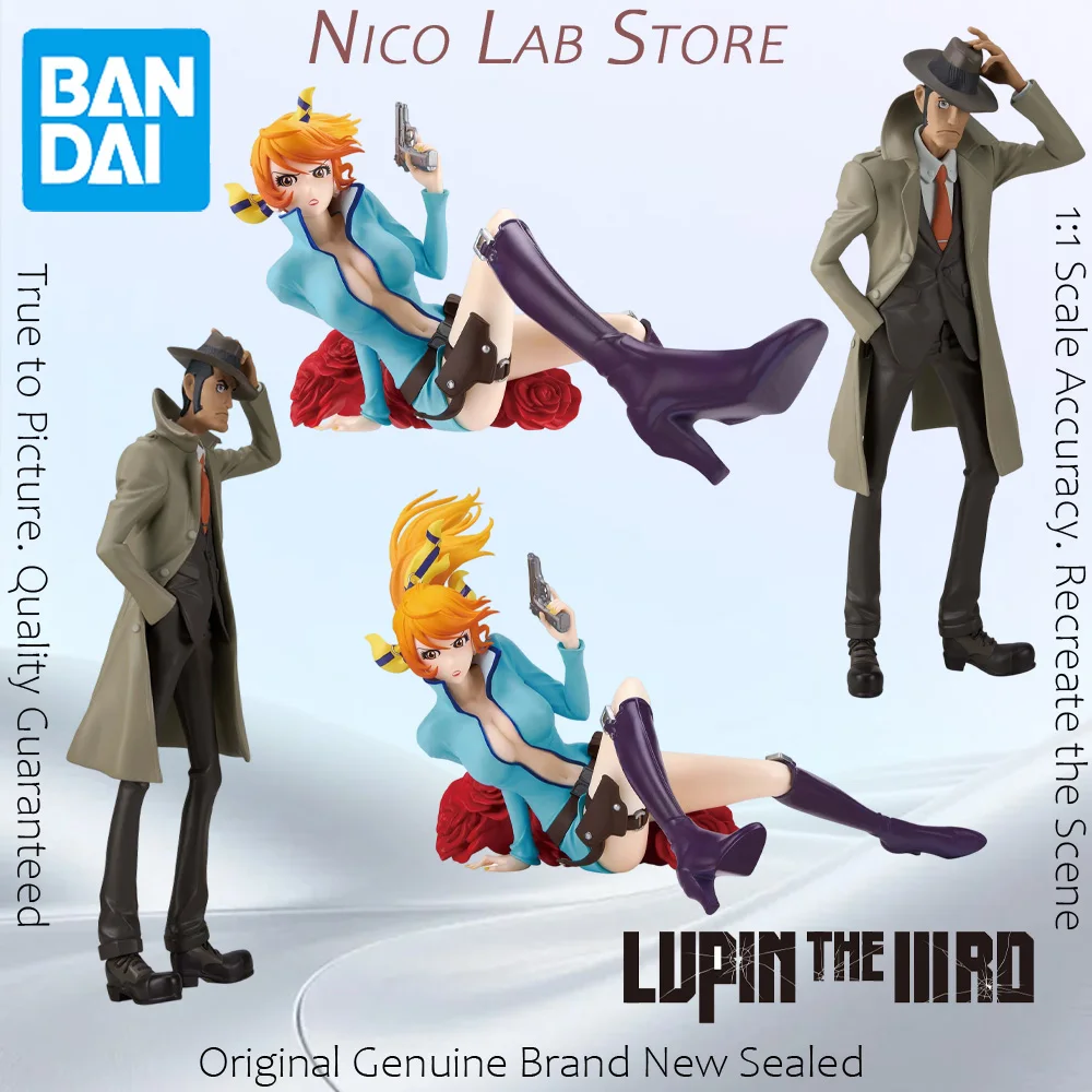 Фото В наличии: Фигурка BANPRESTO LUPIN THE 3RD Коичи Зенигата и Фуджико Майн, модель аниме-персонажей №1