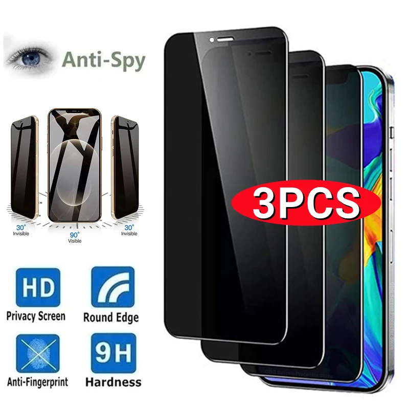 

1-3Pcs Privacy Screen Protector Oppo A15 A74 A94 Realme 8 Pro C21 C25 8i 7 A95 A54 A16 Anti spy Protective Glass For Reno 6Z 5