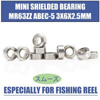 mr63zz bearing 3x6x2 5 mm abec 5 quality high speed mr63 zz miniature steel ball bearings for daiwa fishing castking reel