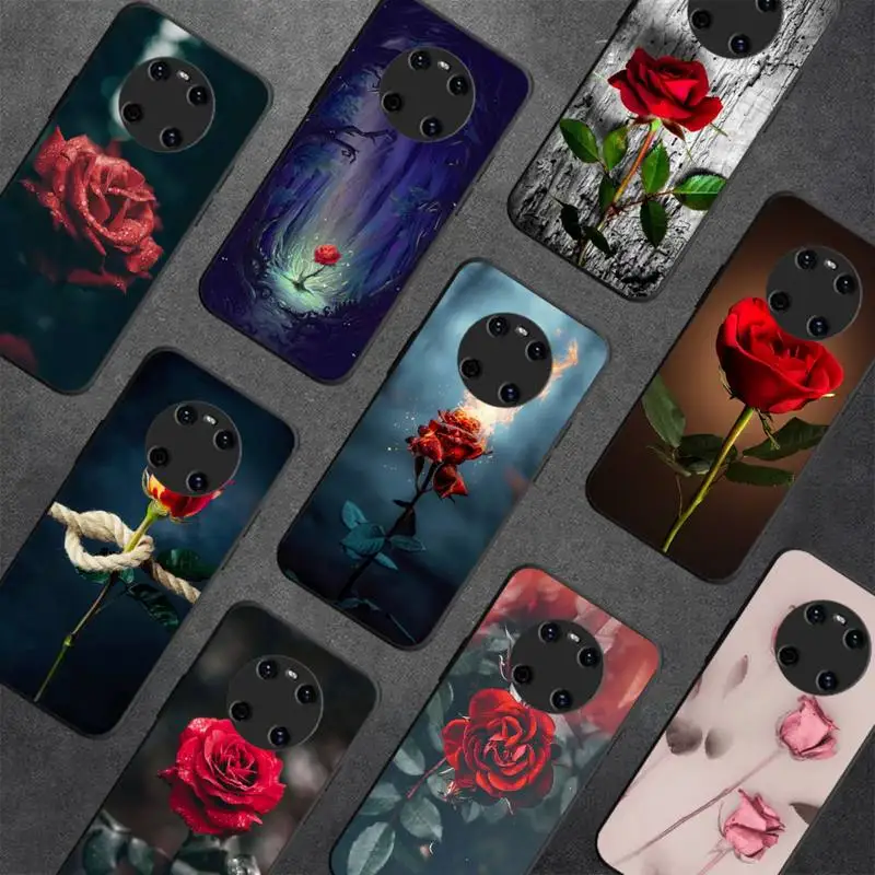 

RuiCaiCa Red Roses Flower Phone Case For Huawei Y 5 Y62019 Y52018 Y92019 Luxury funda case for 9prime2019