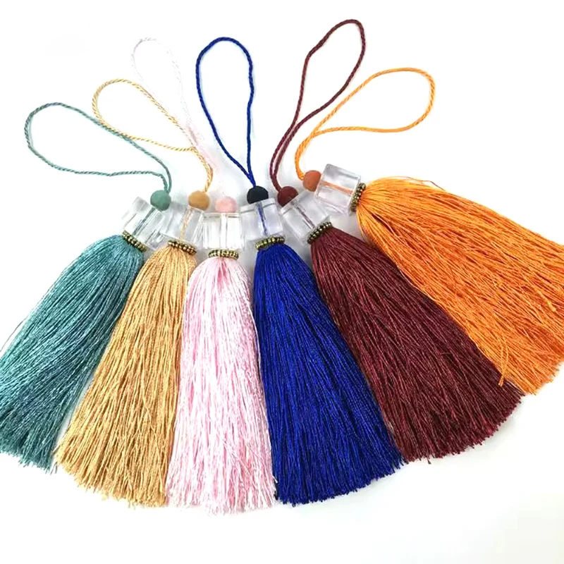 

Tassel Trim Fringes Trims with Fabric Accessory Gold Curtains Rayon Fabric for Dress Small Tassels Fringe Border Lace