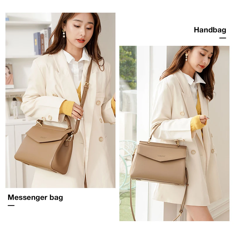 foxer female luxury split leather crossbody bags handbag lady simple handbag office women elegant commuter stylish shoulder bags free global shipping