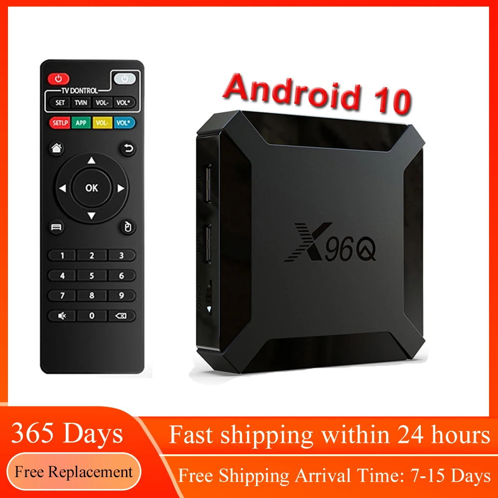 ТВ-приставка Android 10 X96Q 4K 2 4G Wifi Allwinner H313 четырехъядерный 1 ГБ 8 Гб 16 1080P Youtube Media Player X96