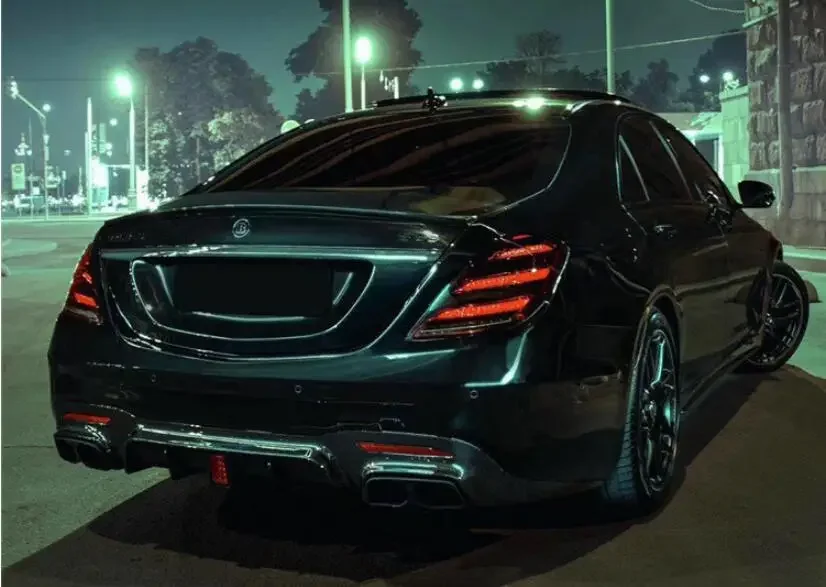 Для Mercedes Benz W222 S63 S400 S500 S600 Передний бампер из настоящего углеродного волокна