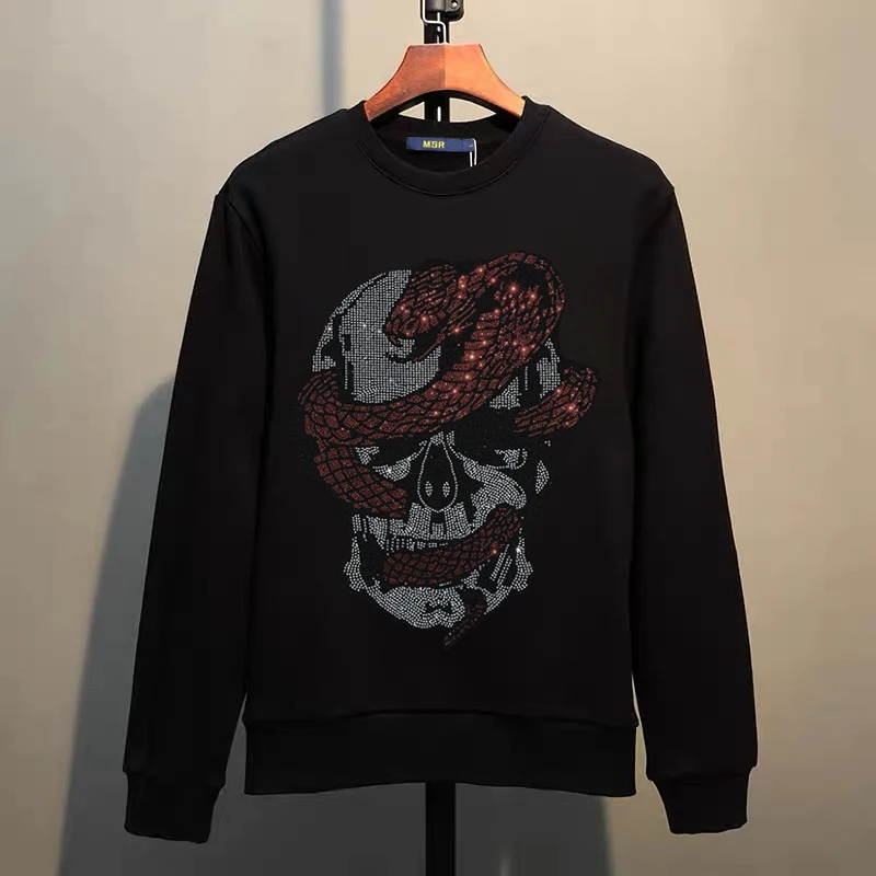 Мужская повседневная толстовка без капюшона уличная с рисунком