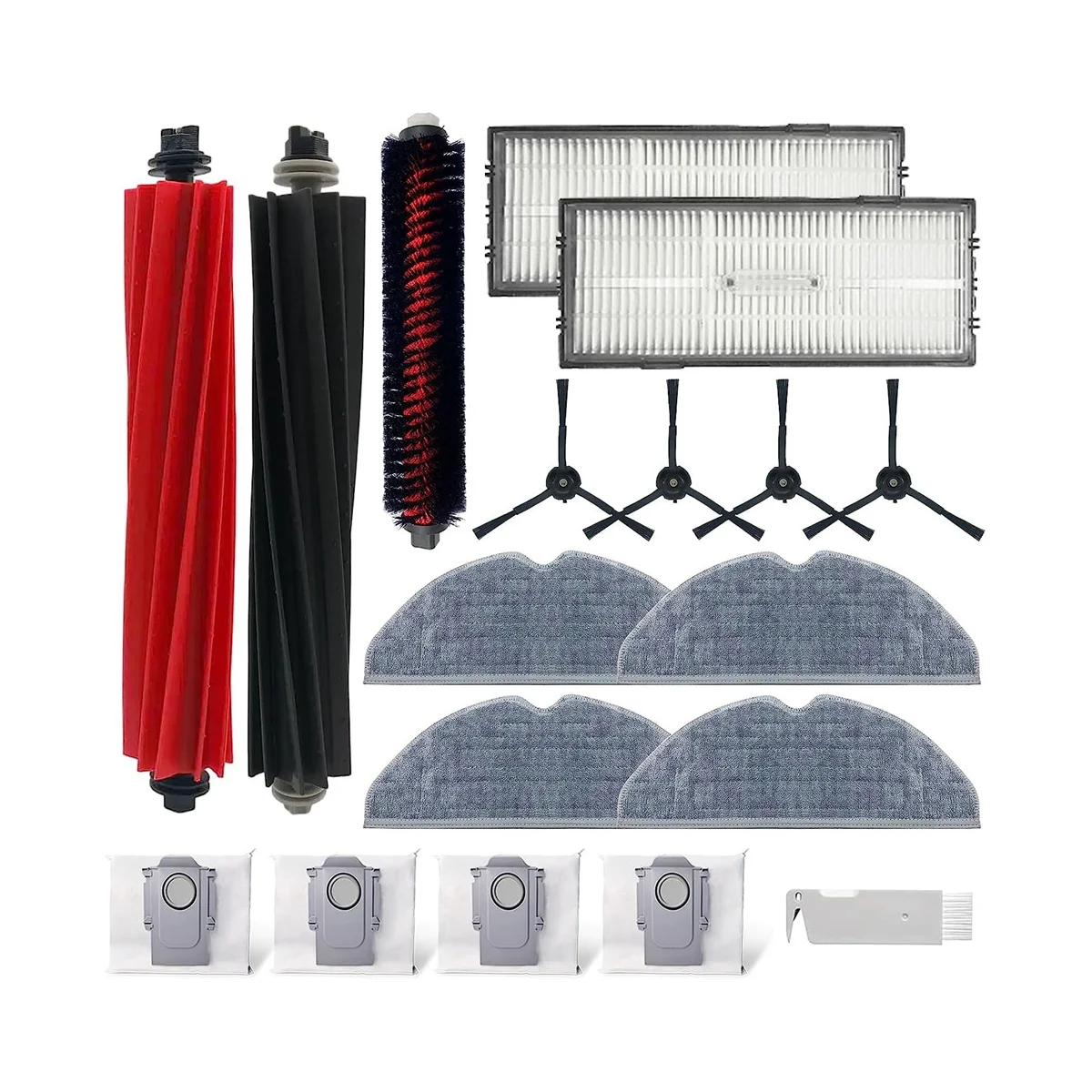 

Accessory Set for S8, S8+, S8 Pro Ultra, Duo Roller Brush, Self-Cleaning Brush, HEPA Filters Wipes Dust Bags