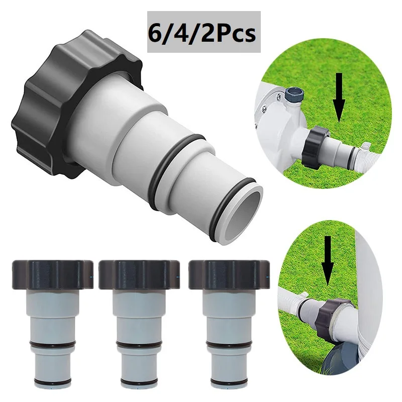 

6/4/2 шт. сменный шланг-Адаптер A W/воротник для резьбовых соединительных насосов для поршневого клапана, сменный Слив для бассейна