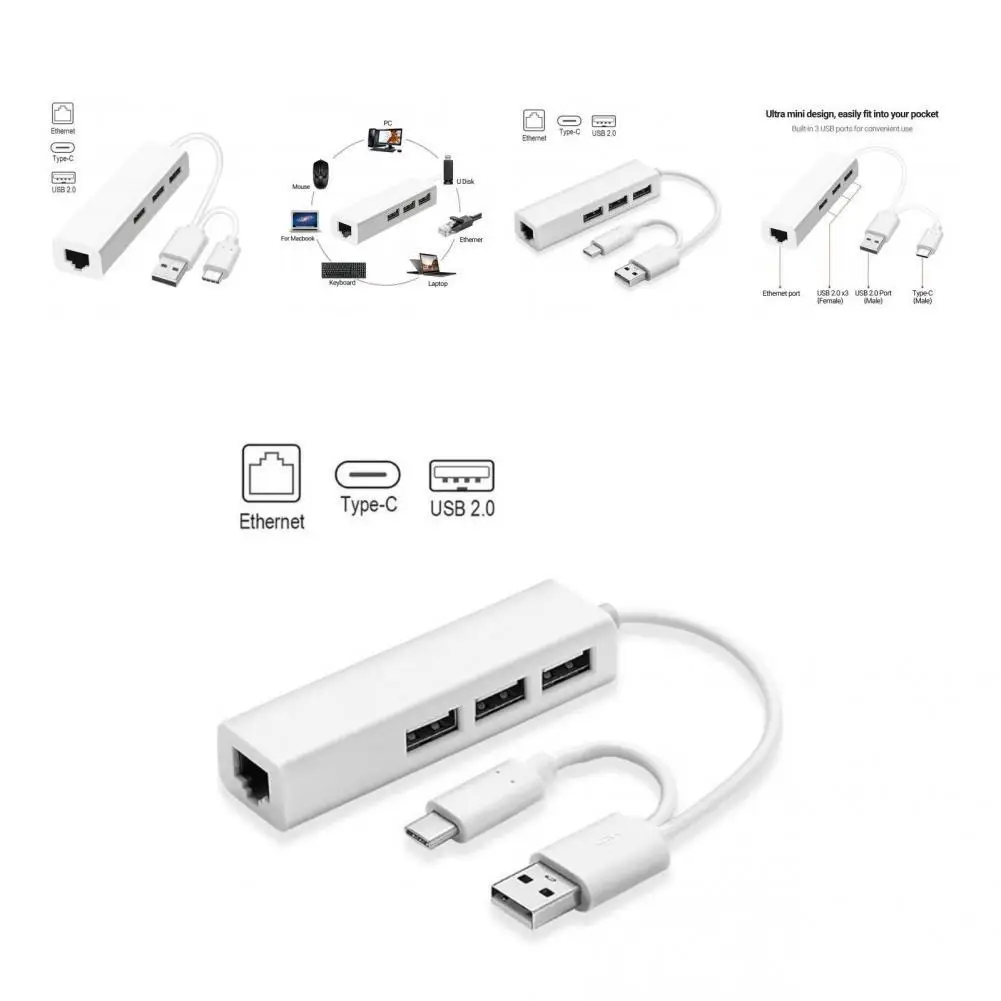 

Док-станция для ноутбука с USB Type-C на RJ45
