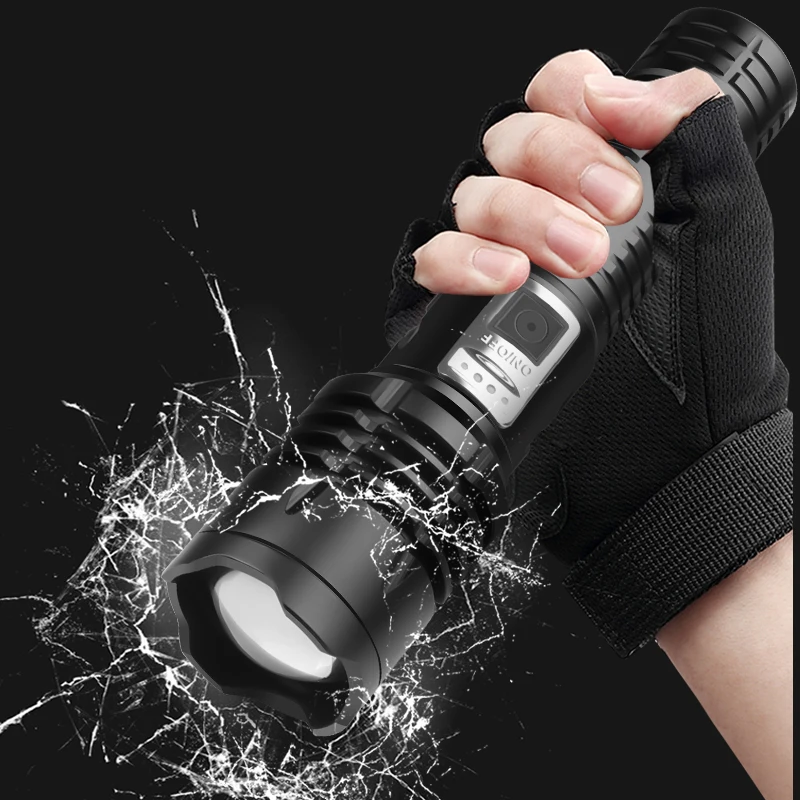 

XHP99 Super bright Built in 18650 Battery Led Flashlight Usb Rechargeable Zoomable led Torch Lantern Lamp Bulbs Light