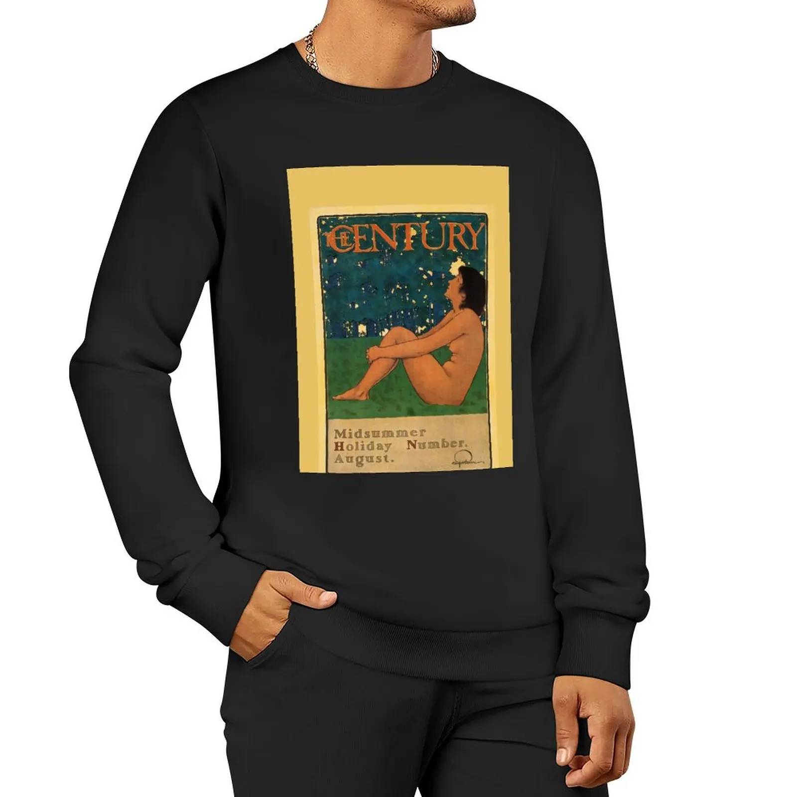 The Century - Номер праздника середины лета Август Maxfield Parrish Pullover Hoodie мужская одежда