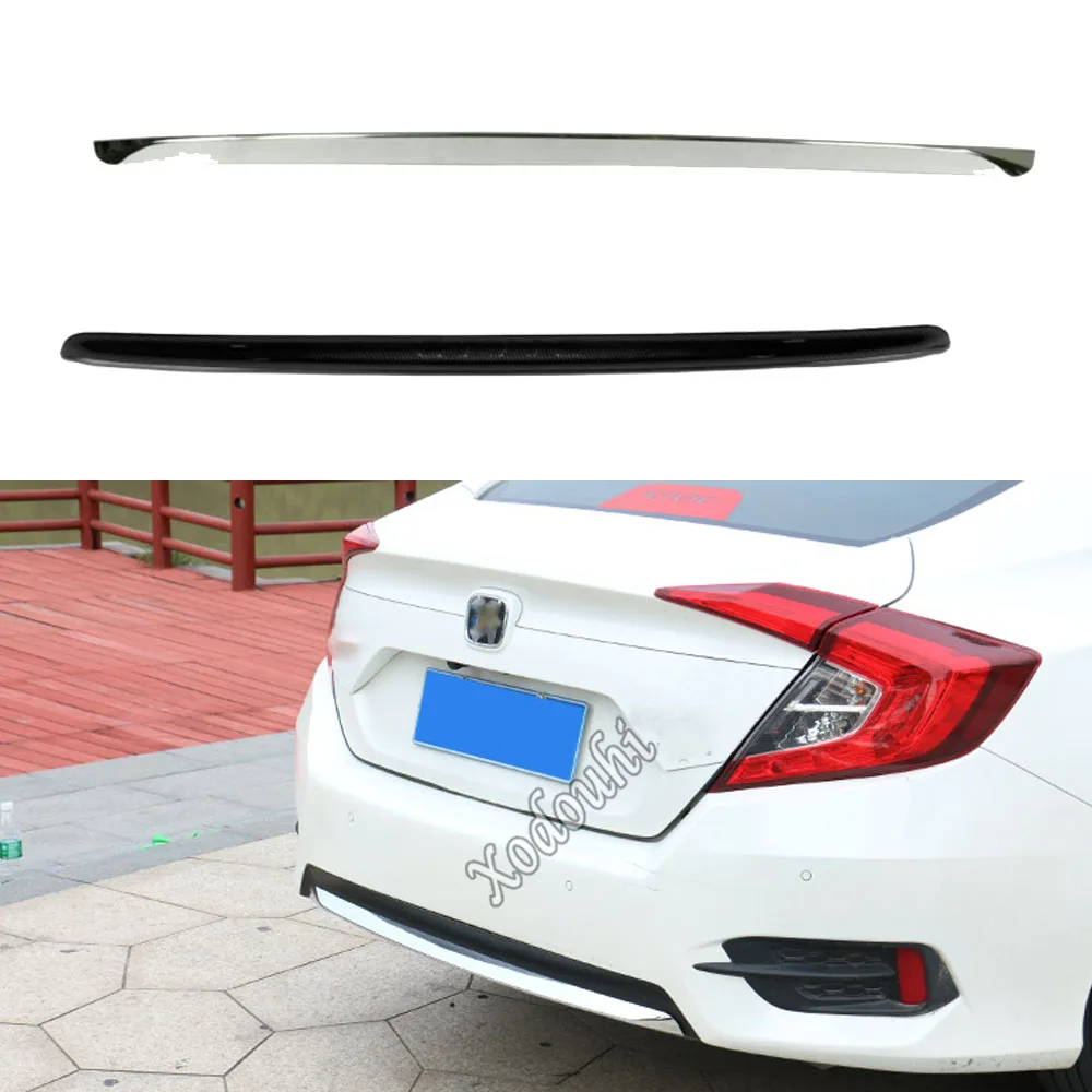

Car ABS Chrome Rear Back Bumper Tailgate Pedal Strip Trim Plate Lamp Trunk For Honda Civic 10th 2016 2017 2018 2019 2020 2021