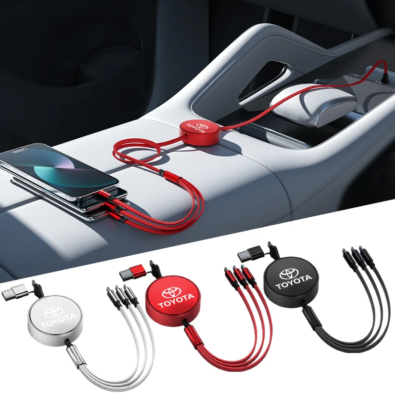 USB-кабель 3 в 1 для быстрой зарядки и передачи данных с логотипом автомобиля