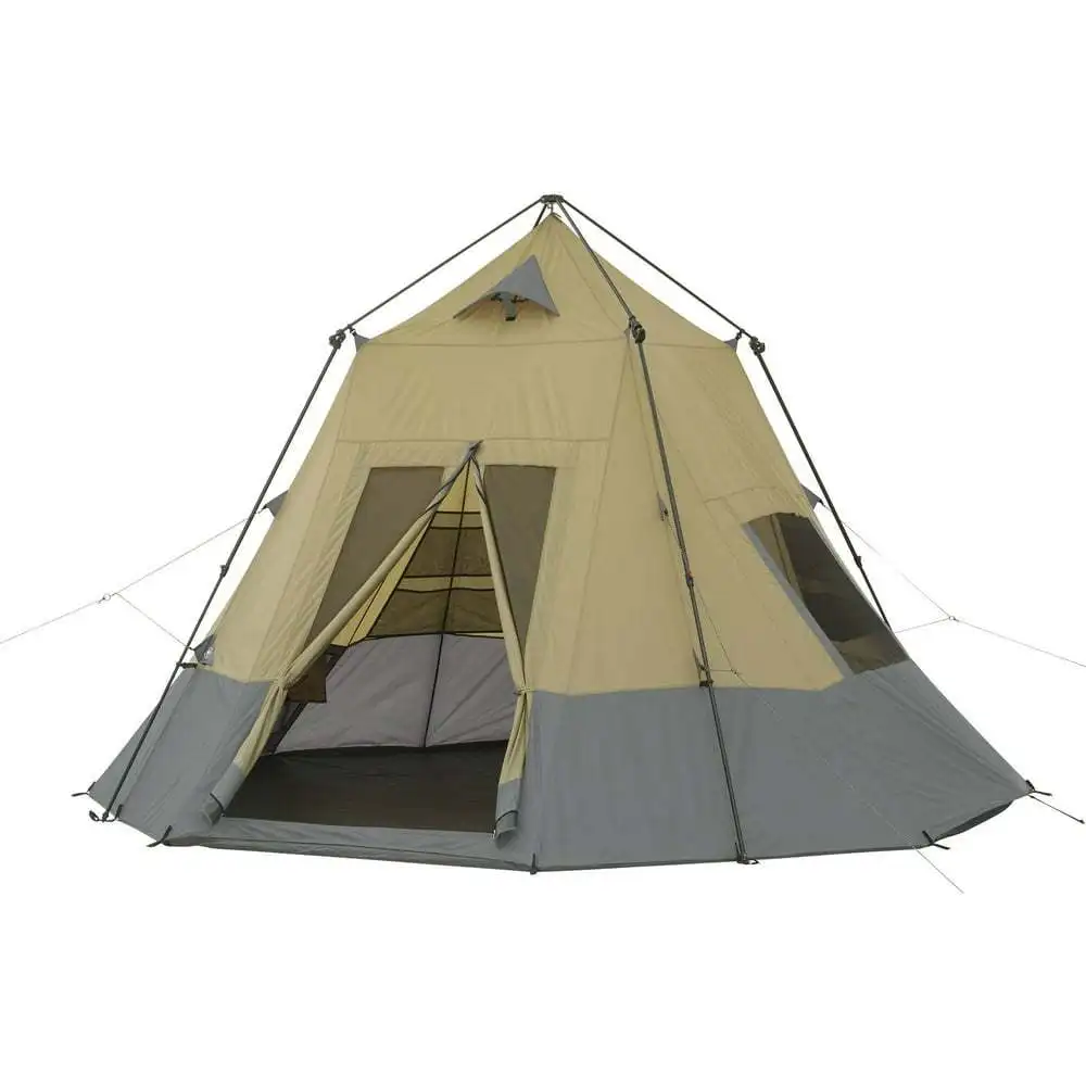 

x 12' Tepee Tent, Sleeps 7 Lanshan pro Camping equipment Camping moon Tent outdoor camping waterproof Lanshan Beach tent sun