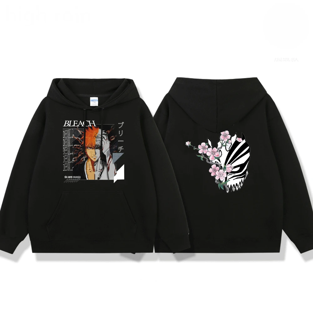 

Bleach Ichigo Kurosaki Anime Hoodies Men Women College Teen Comic Cartoon Print Hooded Sweatshirt Winter Fleece Pullover Mela